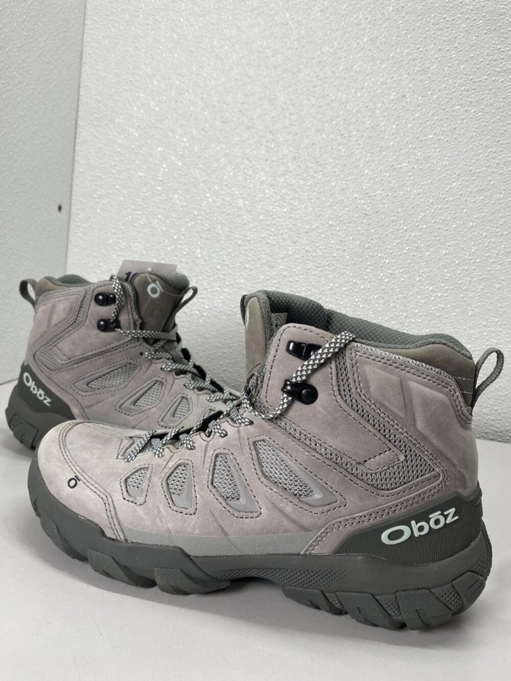 Oboz Womens Sawtooth X Mid Waterproof Hiking Boots Size 8.5 Drizzle Grey